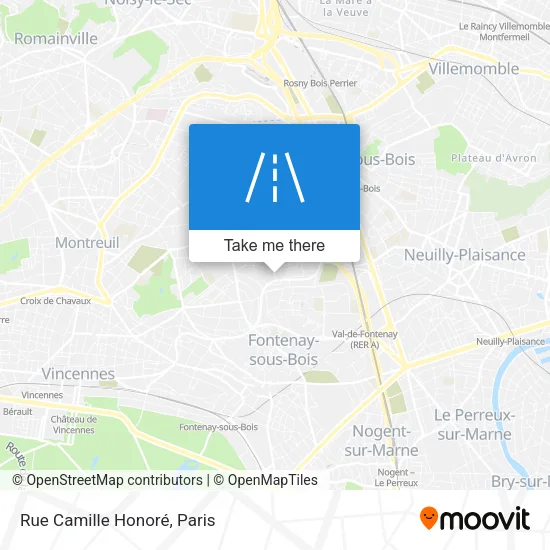Rue Camille Honoré map