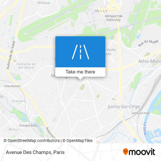 Mapa Avenue Des Champs