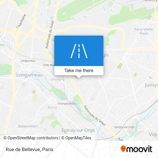 Rue de Bellevue map