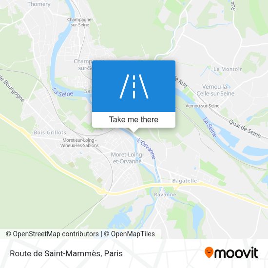 Route de Saint-Mammès map