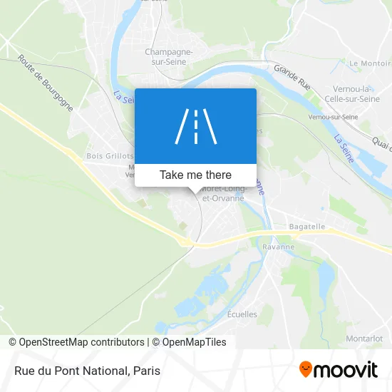 Rue du Pont National map