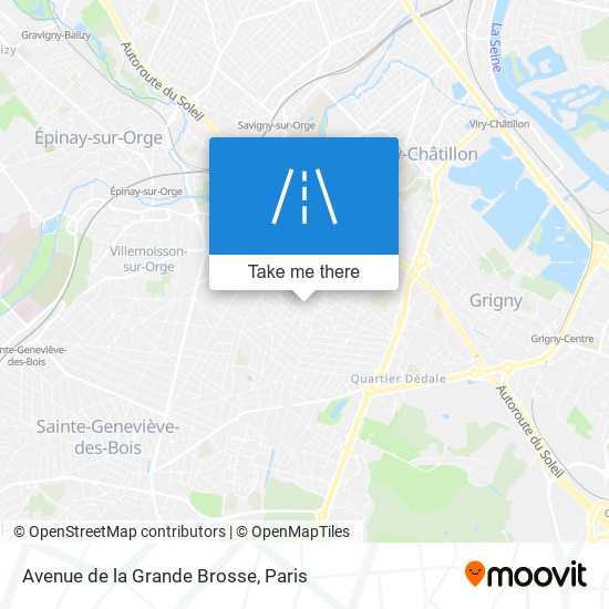 Mapa Avenue de la Grande Brosse