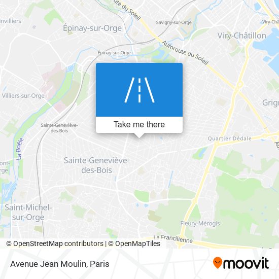 Mapa Avenue Jean Moulin