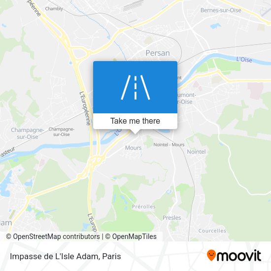 Impasse de L'Isle Adam map