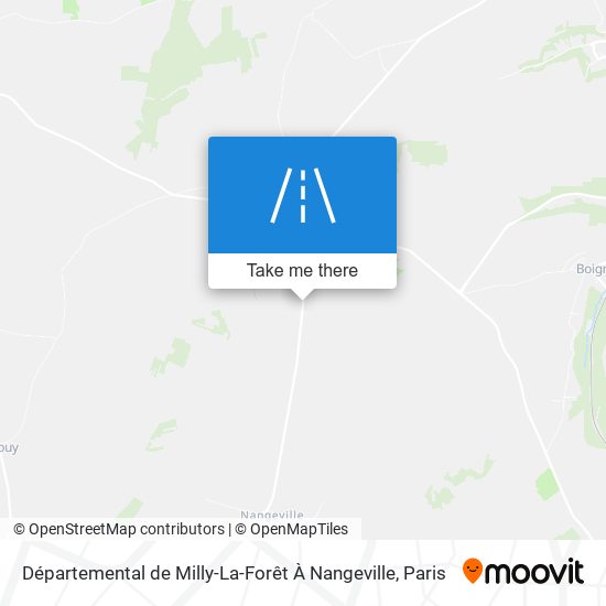 Départemental De Milly-La-Forêt À Nangeville map