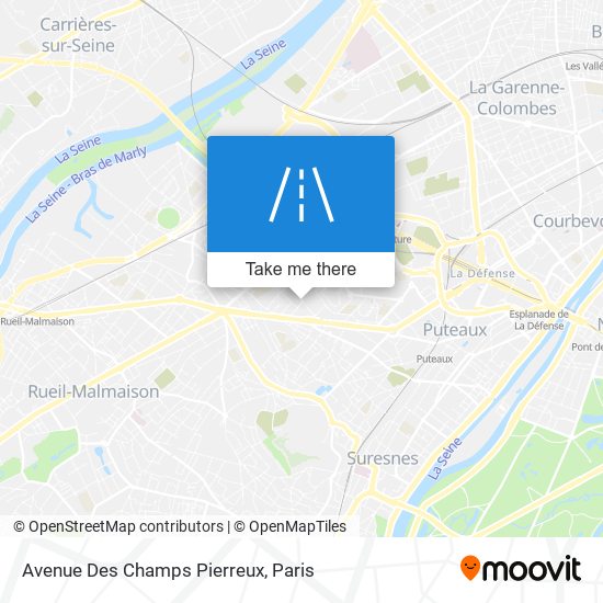 Mapa Avenue Des Champs Pierreux