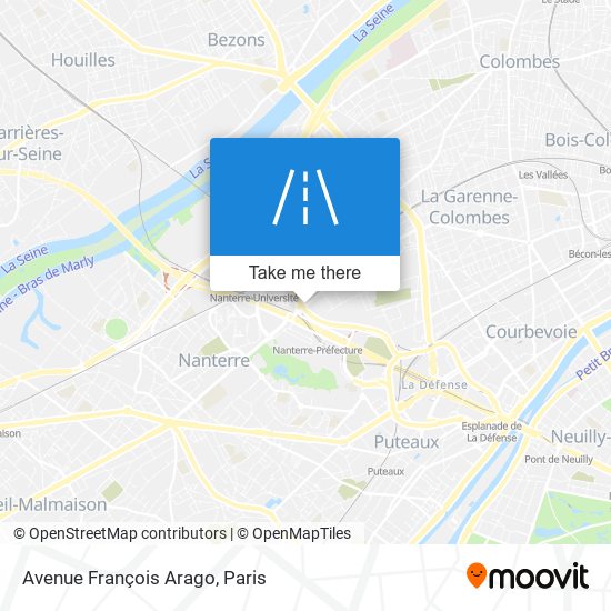 Mapa Avenue François Arago