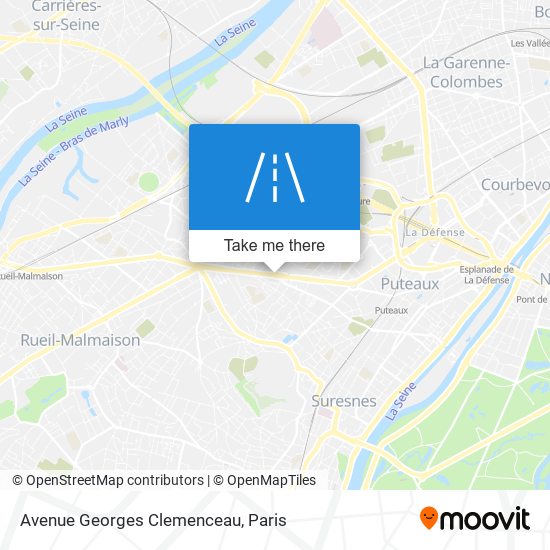 Mapa Avenue Georges Clemenceau