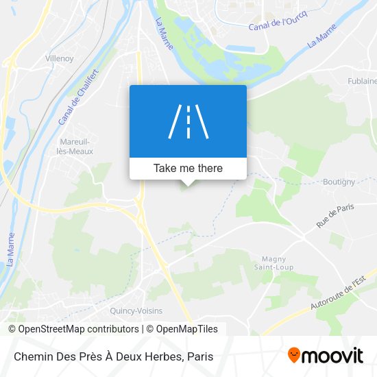Chemin Des Près À Deux Herbes map