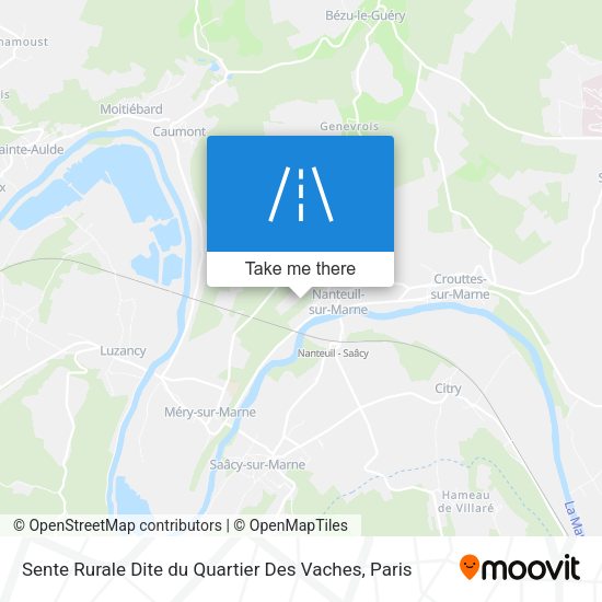 Sente Rurale Dite du Quartier Des Vaches map