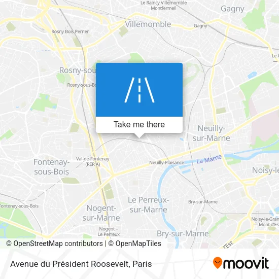 Avenue du Président Roosevelt map