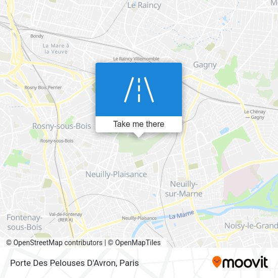 Porte Des Pelouses D'Avron map