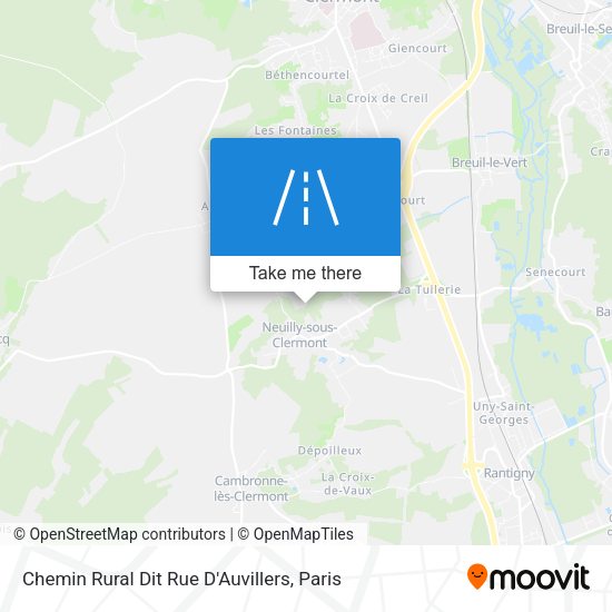 Chemin Rural Dit Rue D'Auvillers map