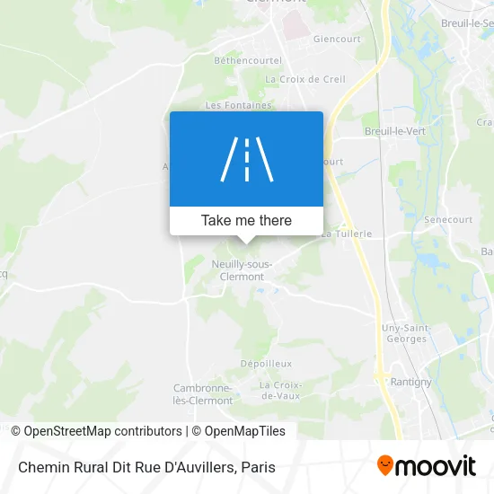 Chemin Rural Dit Rue D'Auvillers map