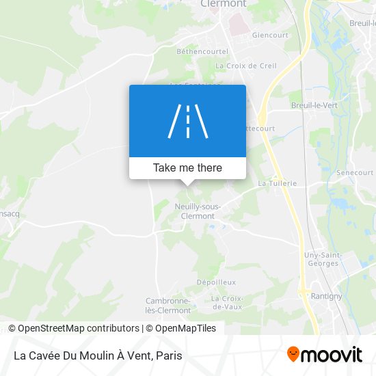 La Cavée Du Moulin À Vent map