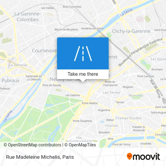 Rue Madeleine Michelis map
