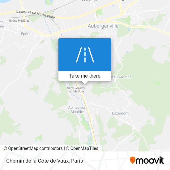 Chemin de la Côte de Vaux map