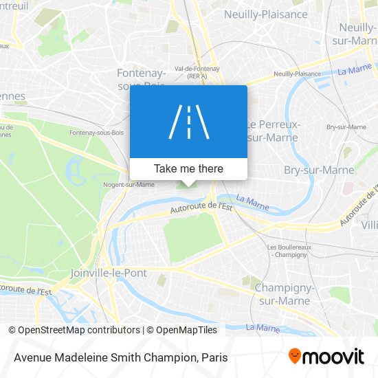 Mapa Avenue Madeleine Smith Champion