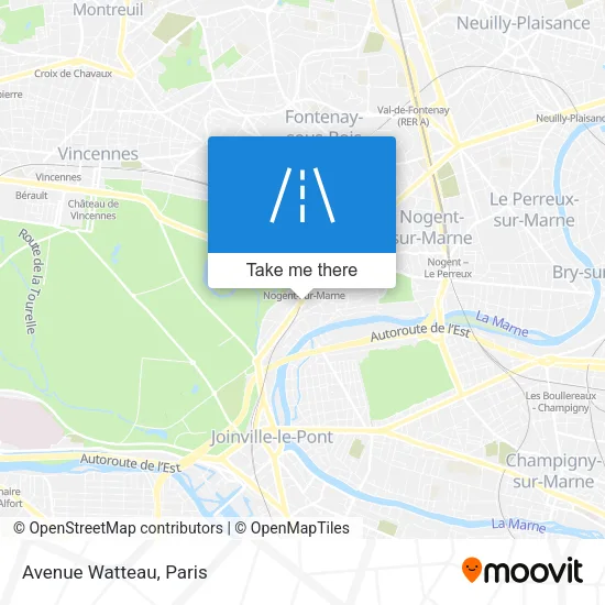 Avenue Watteau map