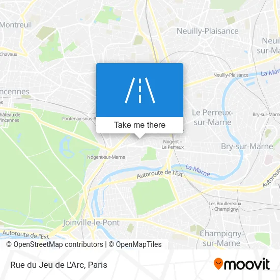 Rue du Jeu de L'Arc map