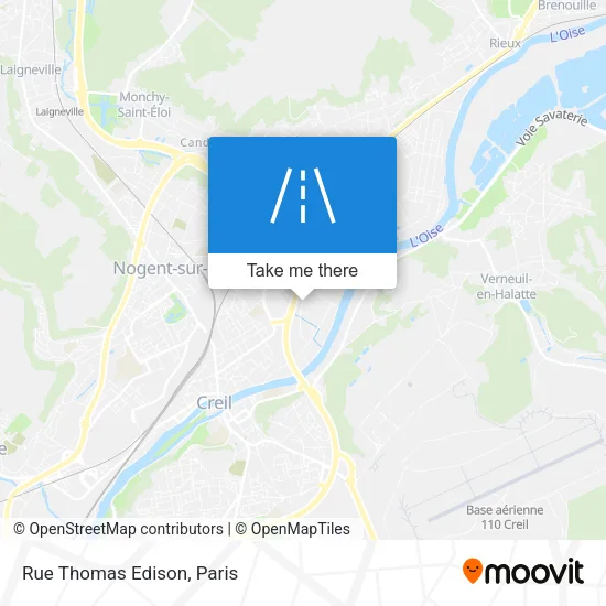 Rue Thomas Edison map