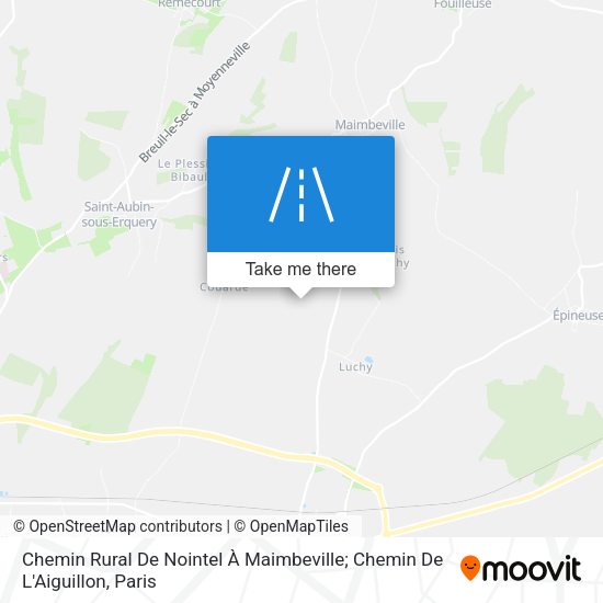 Chemin Rural De Nointel À Maimbeville; Chemin De L'Aiguillon map