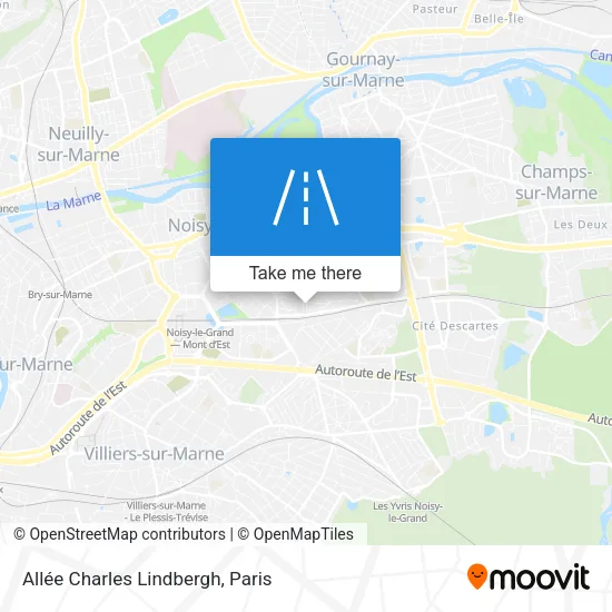 Allée Charles Lindbergh map