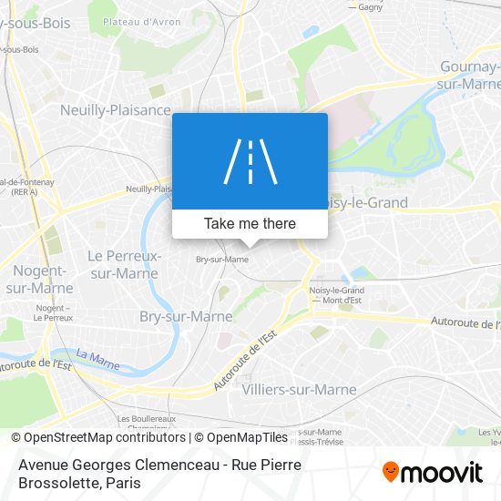 Avenue Georges Clemenceau - Rue Pierre Brossolette map