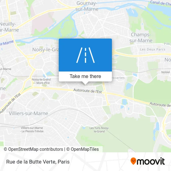 Mapa Rue de la Butte Verte