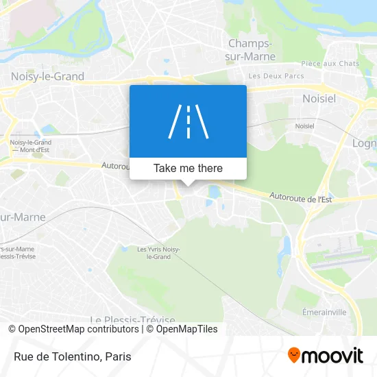 Rue de Tolentino map