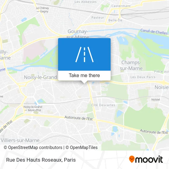 Rue Des Hauts Roseaux map