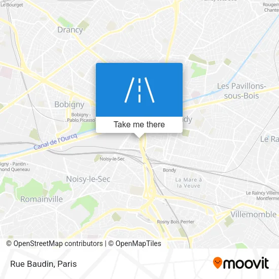 Rue Baudin map