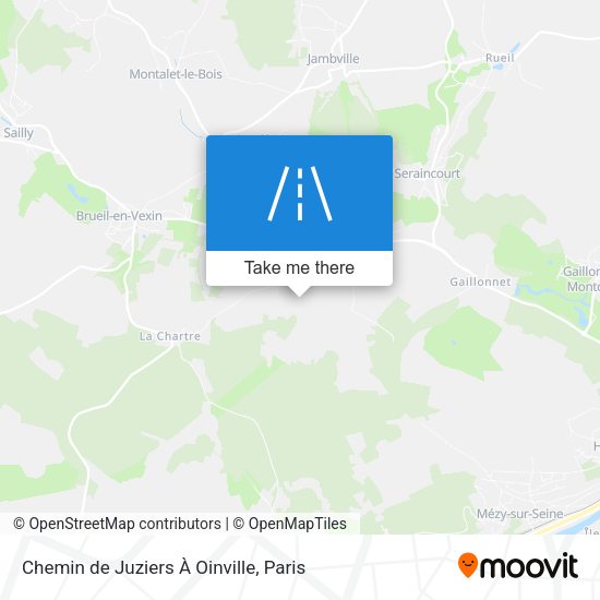Chemin de Juziers À Oinville map