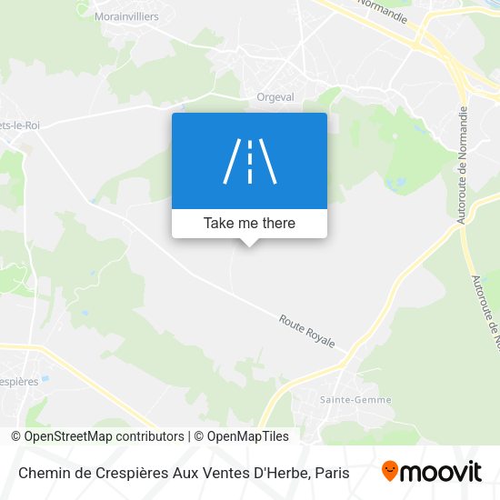 Chemin De Crespières Aux Ventes D'Herbe map