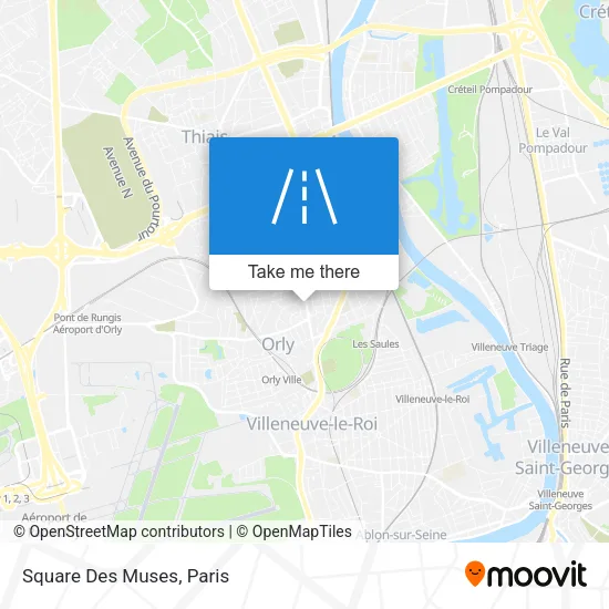 Square Des Muses map