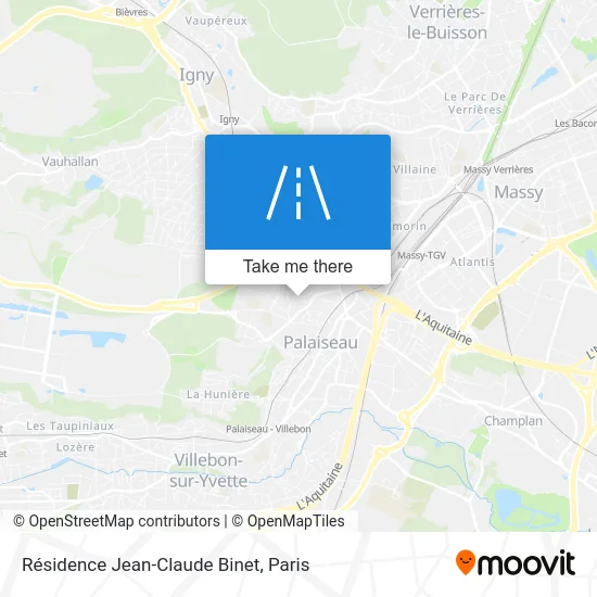 Résidence Jean-Claude Binet map
