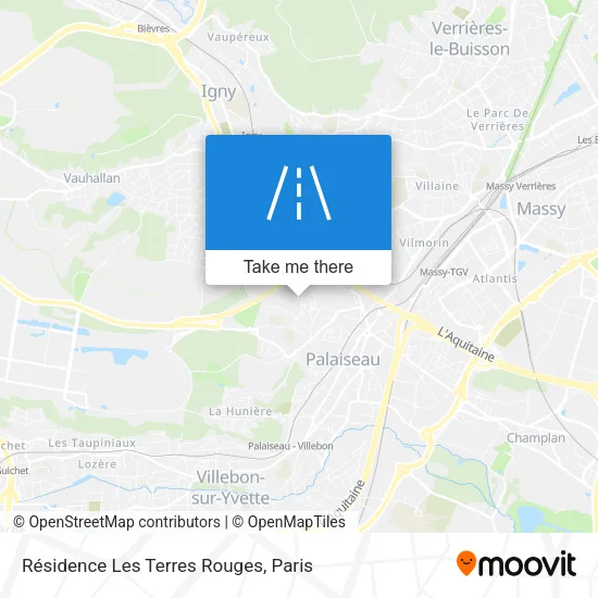 Résidence Les Terres Rouges map