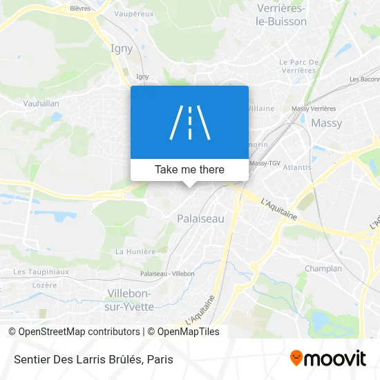 ¿Cómo llegar a Sentier Des Larris Brûlés, Palaiseau en autobús, RER ...