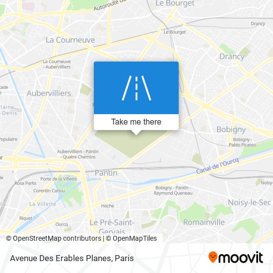 Mapa Avenue Des Erables Planes