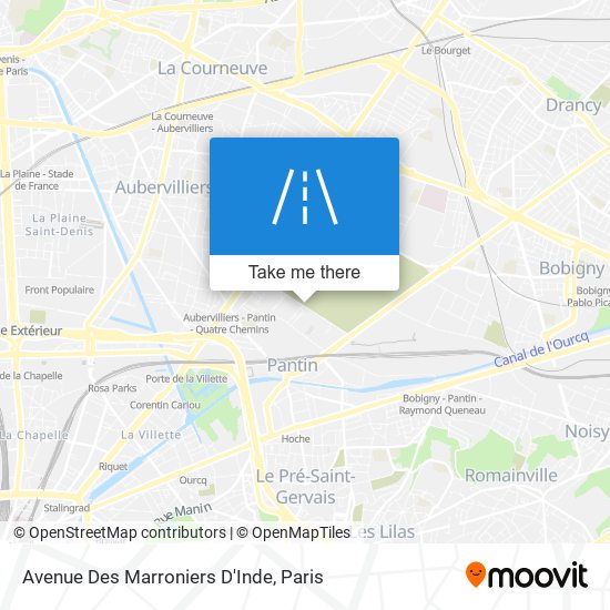 Mapa Avenue Des Marroniers D'Inde