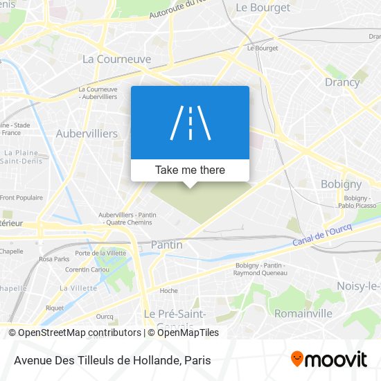 Mapa Avenue Des Tilleuls de Hollande