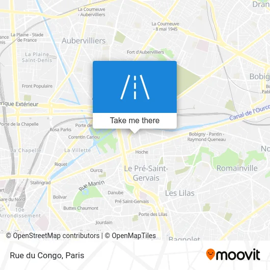 Rue du Congo map