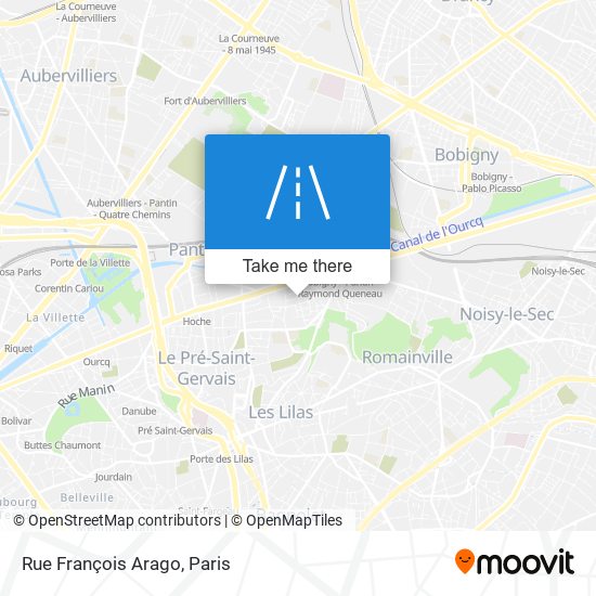 Mapa Rue François Arago