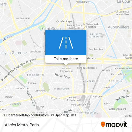 Accès Metro map