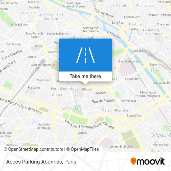 Accès Parking Abonnés map