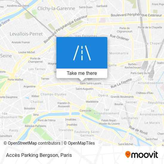 Mapa Accès Parking Bergson