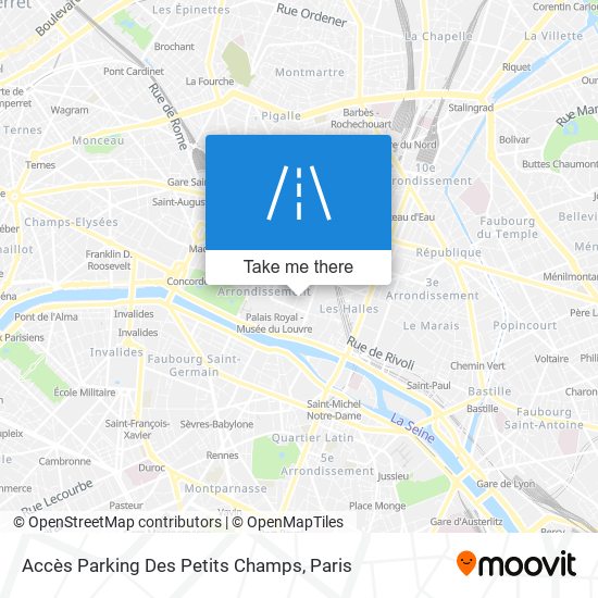 Mapa Accès Parking Des Petits Champs