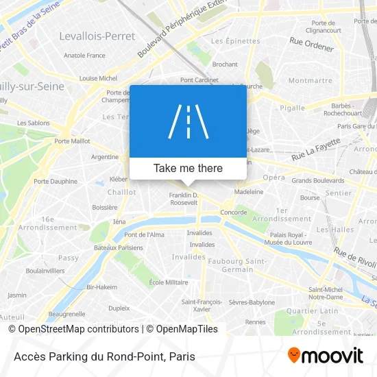 Accès Parking du Rond-Point map