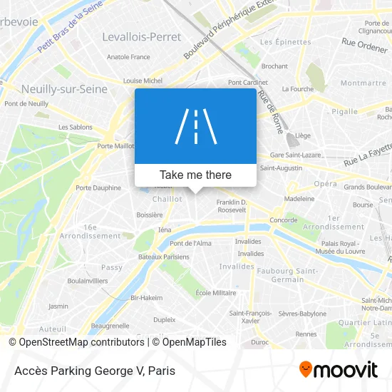 Mapa Accès Parking George V