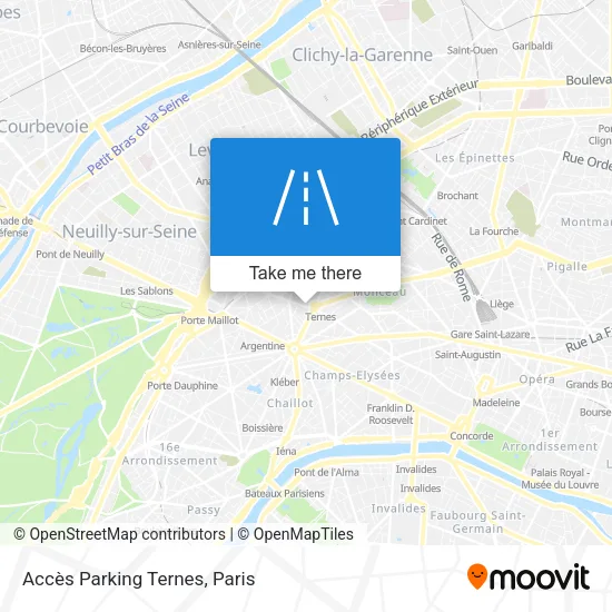 Mapa Accès Parking Ternes